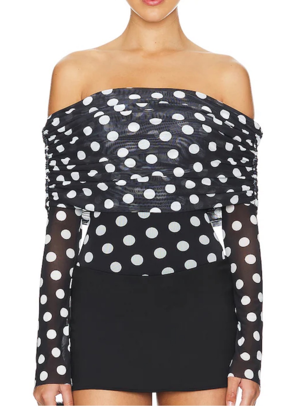 AFRM Maxine Bodysuit in Diagonal Dot